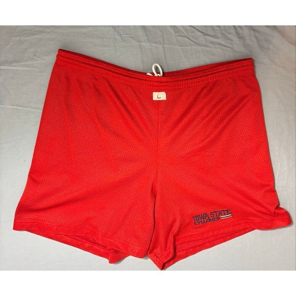 Vintage Iowa State Cyclones Shorts Men Large Blue NCC Apparel 90s Basketball